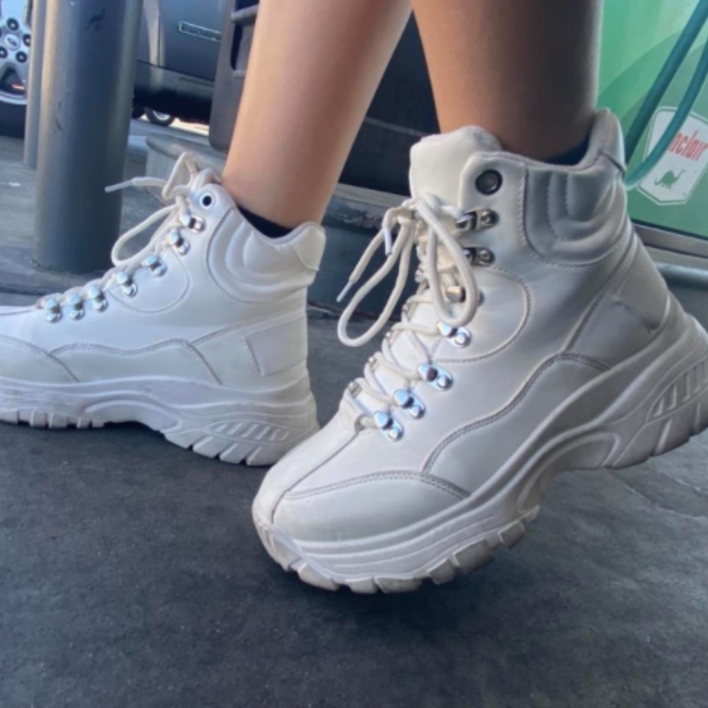 Minimalist Lace-up Front Side Zipper Combat Boots